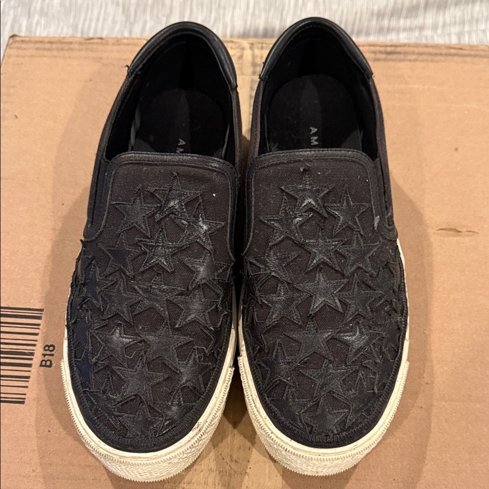 Amiri Black Star Embellished Slip-On Shoes